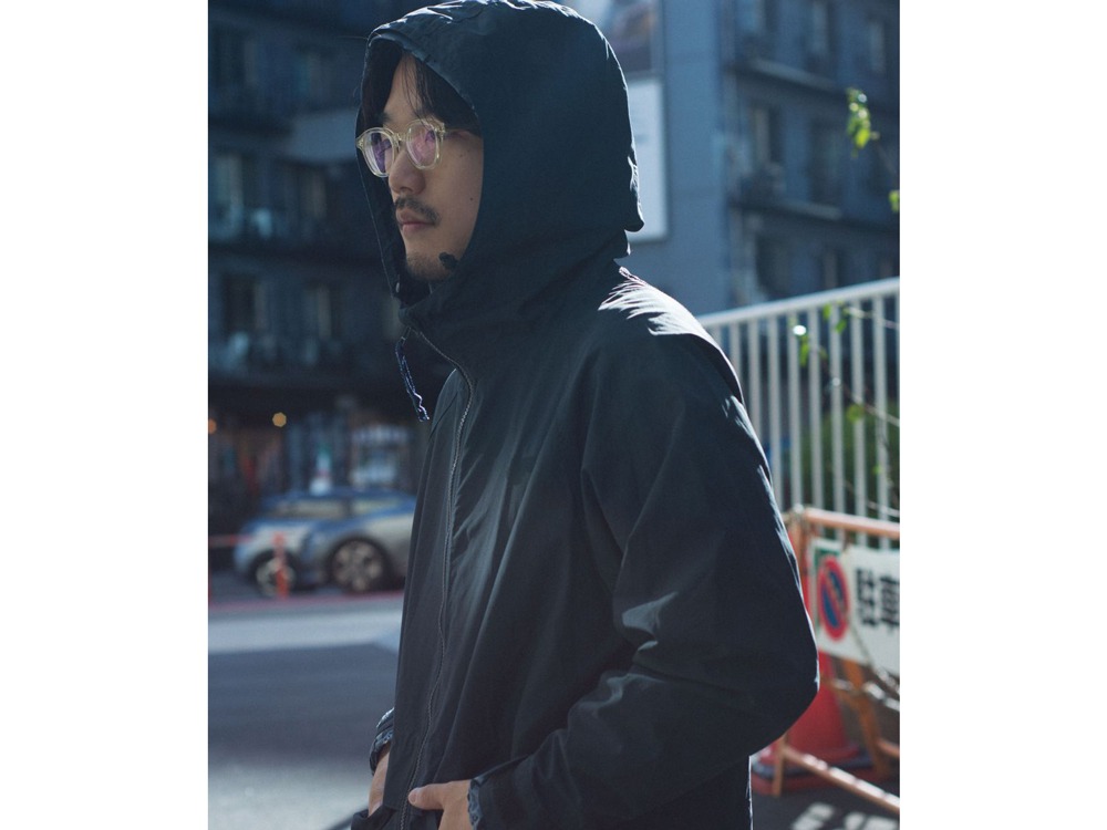 Light Mountain Cloth Zip Up Parka S  Black