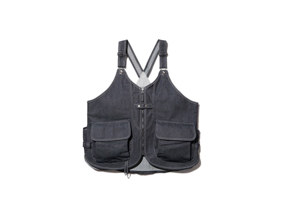 TAKIBI Denim Vest L Indigo