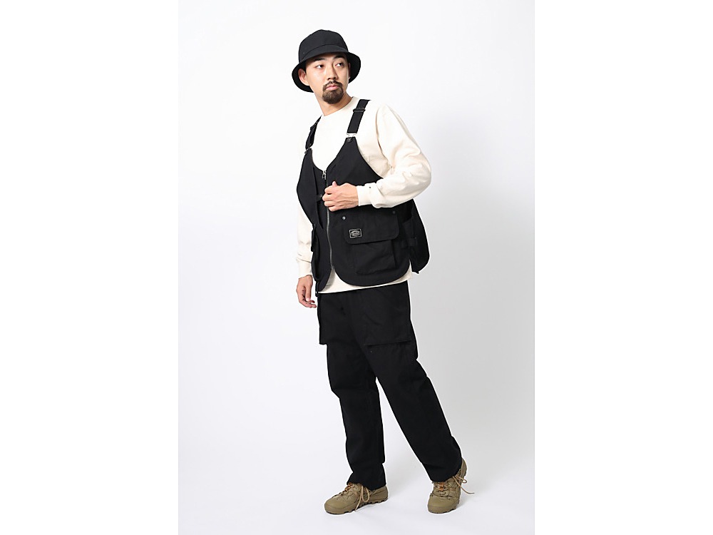 TAKIBI Canvas Vest M Black