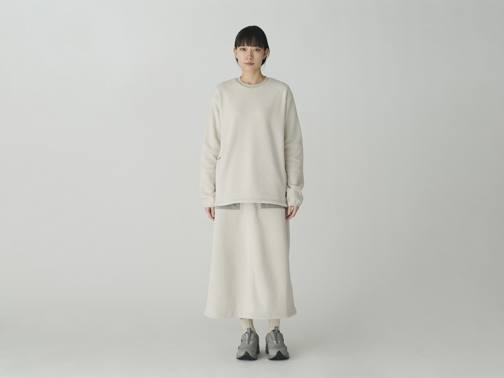 Double Face Fleece Skirt 3 Ivory