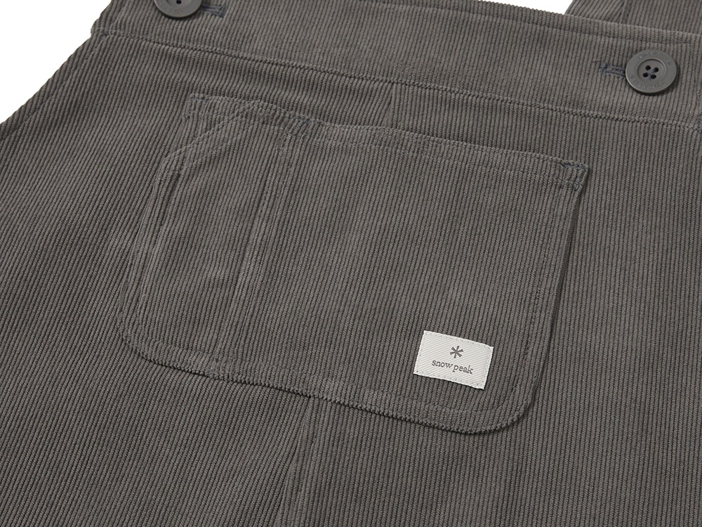 Corduroy Women's Overall Dress S DARK GREY