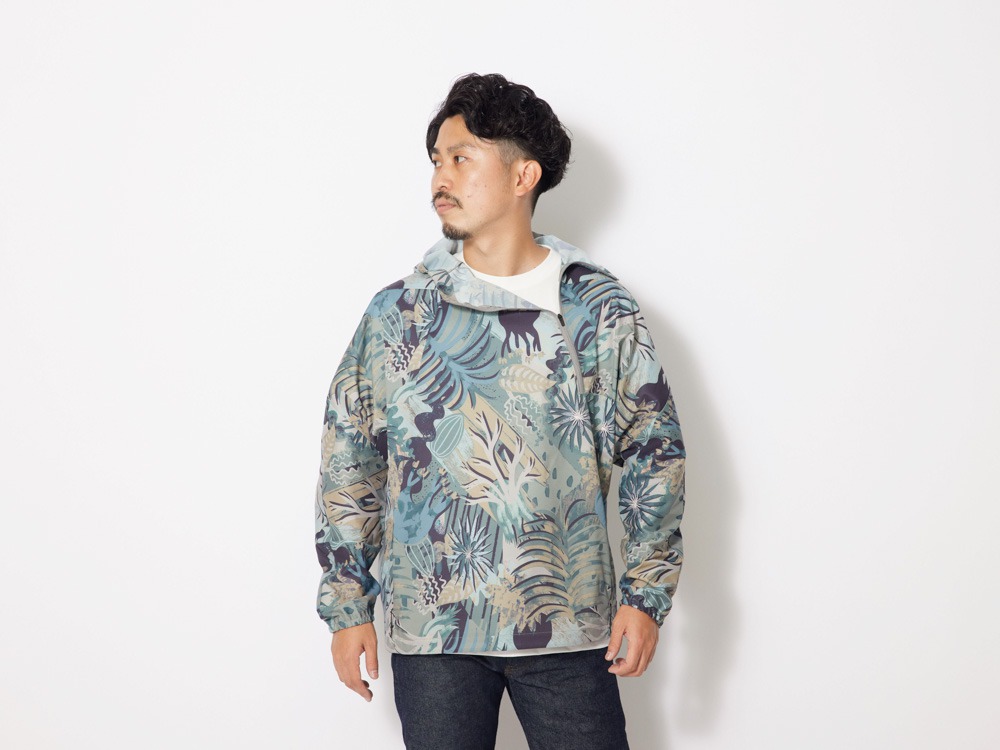 Printed Breathable Quick Dry Anorak L Khaki