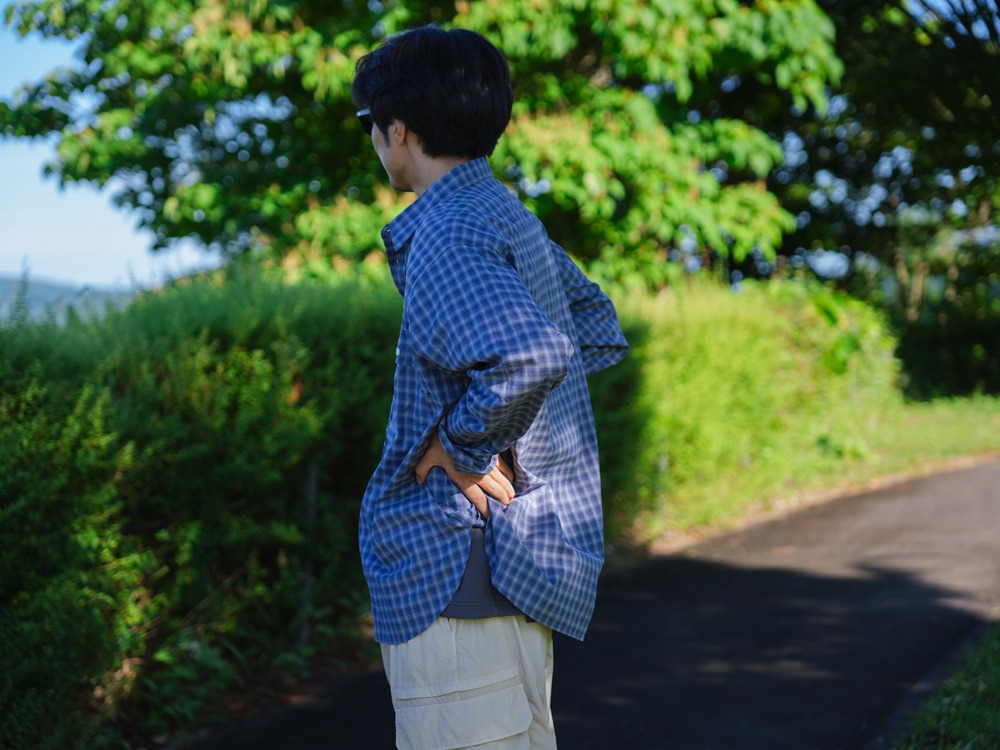 【先行予約商品】Organic Cotton Ombre Check Shirt S BROWN CH
