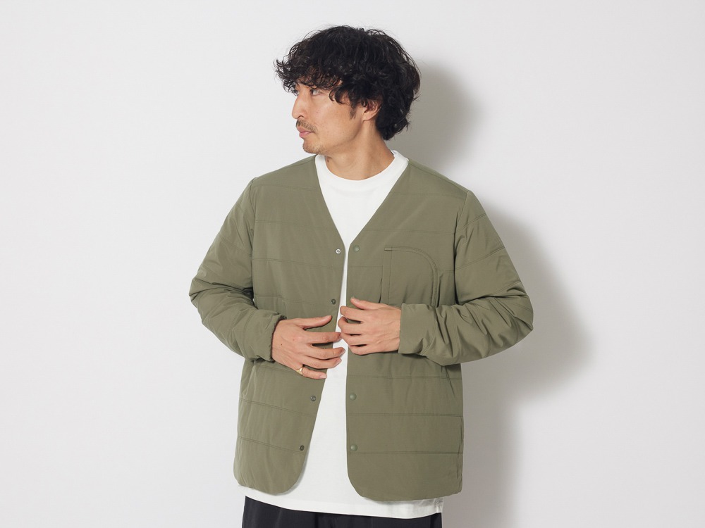 Flexible Insulated Cardigan 1 Olive