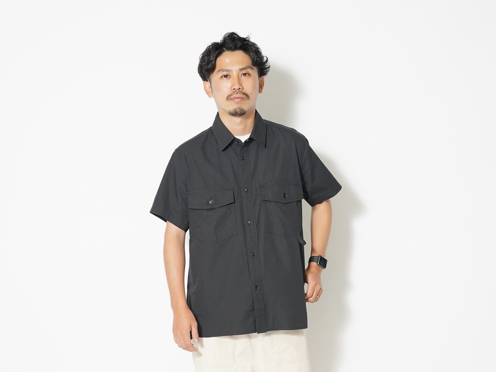 TAKIBI Light Ripstop Shirt S Ecru