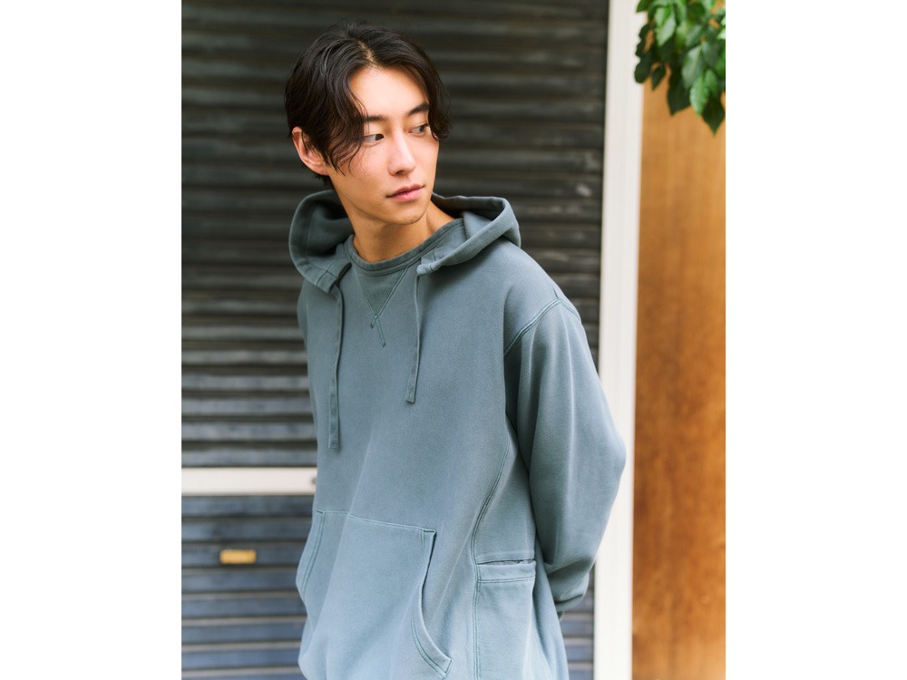 Garment Dyed Hoodie S DARK GREEN