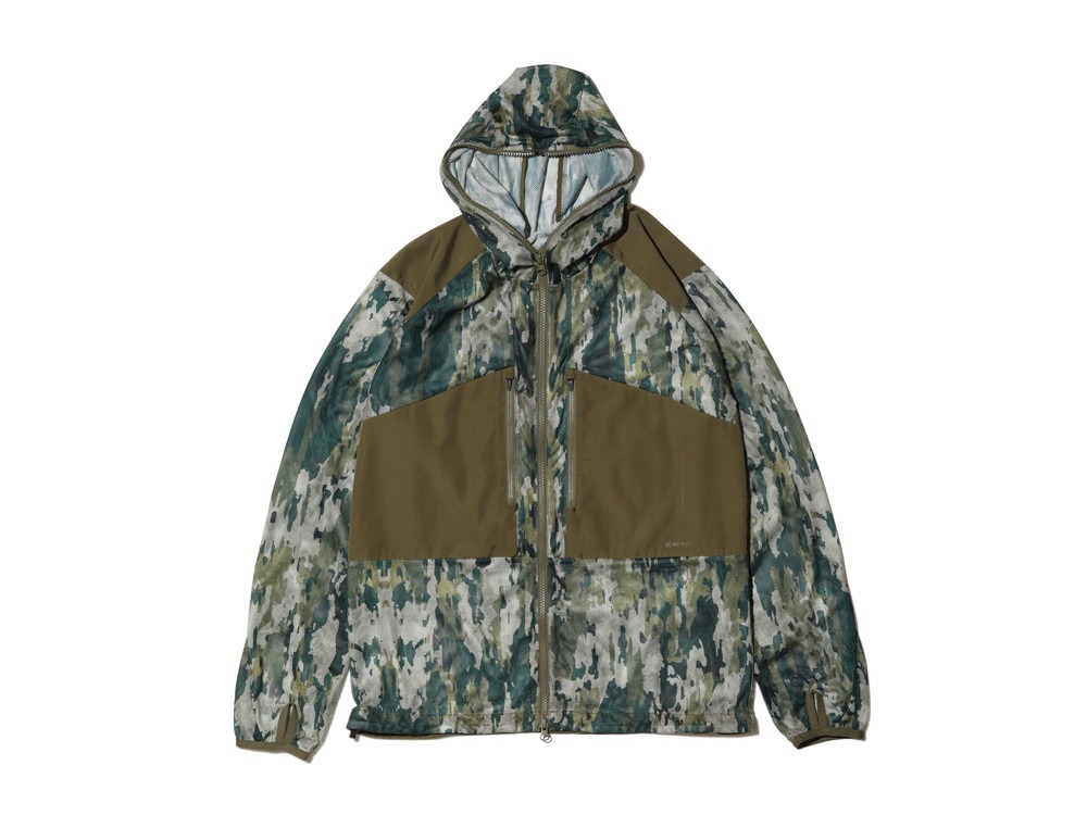 Printed Insect Shield Mesh Jacket M Olive