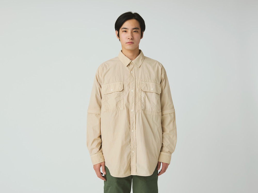 【先行予約商品】Garment Dyed Convertible Shirt M IVORY