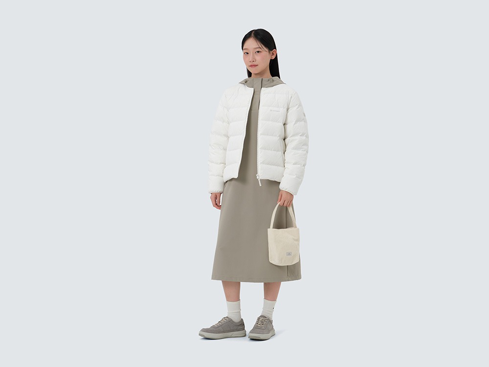 Land Women's Lightweight Down Jacket S IVORY