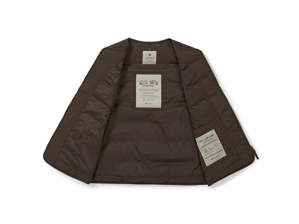 Land Women's Lightweight Down Vest M CHOCO BROWN