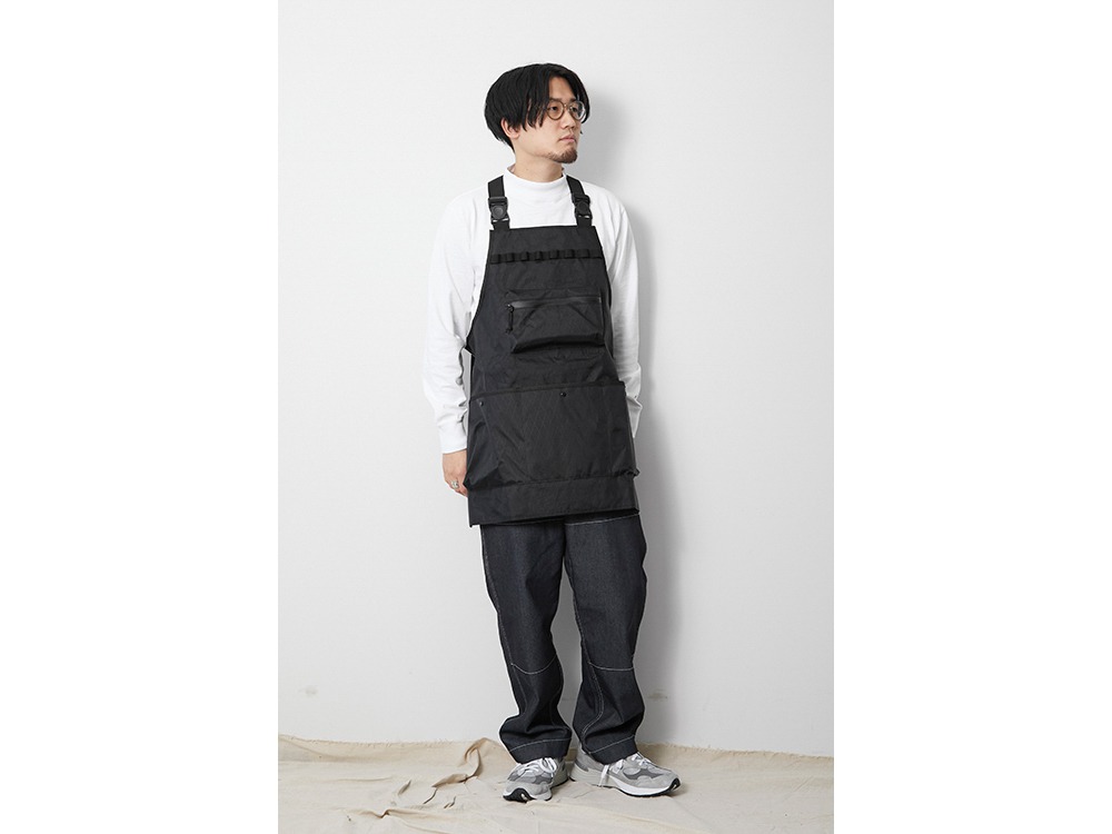 パステルオリーブ スノーピーク 完売品 X-Pac Nylon Apron One Black