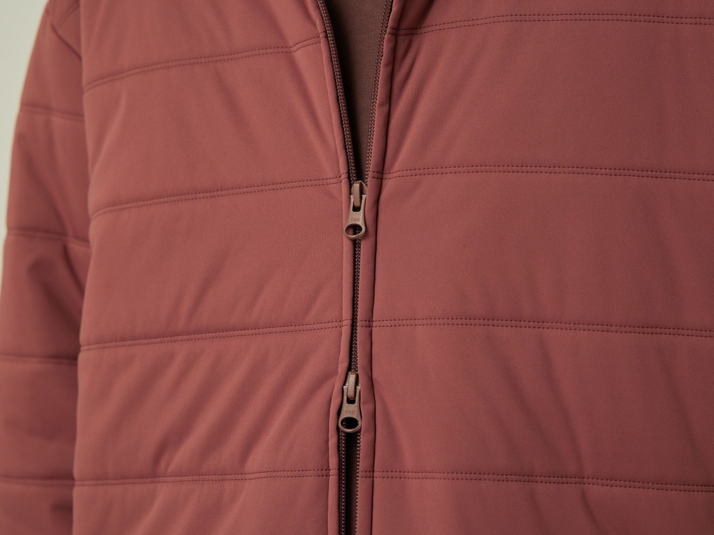 Flexible Insulated Zip Up Hoodie S LIGHT BROWN