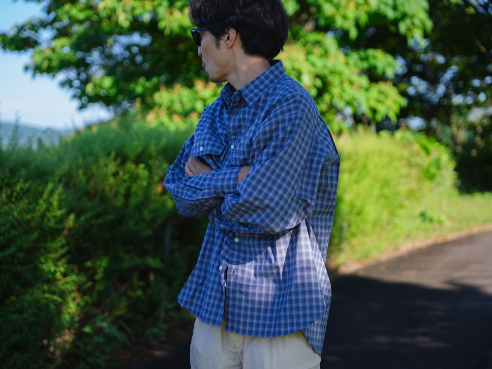【先行予約商品】Organic Cotton Ombre Check Shirt S BROWN CH