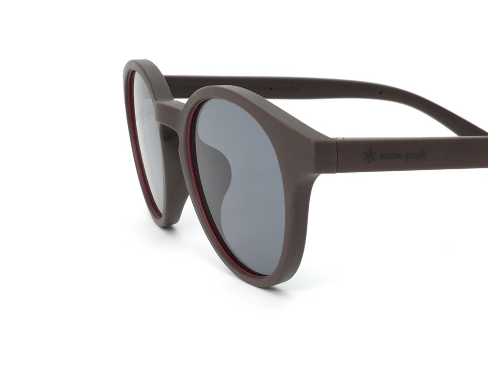 JINS × Snow Peak Rubber Sunglasses Matte Brown (Boston)