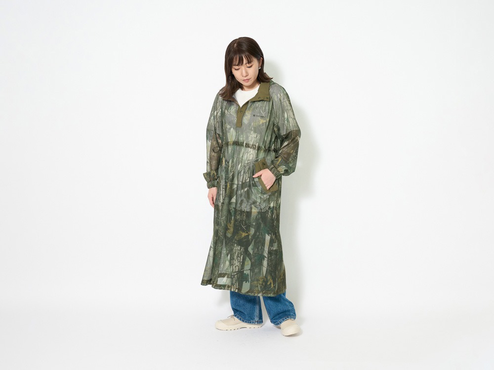 Printed Insect Shield Mesh Long Pullover 1 KH