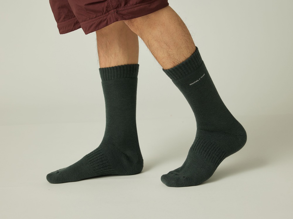 MofM Wool Guide Socks Middle M GREEN