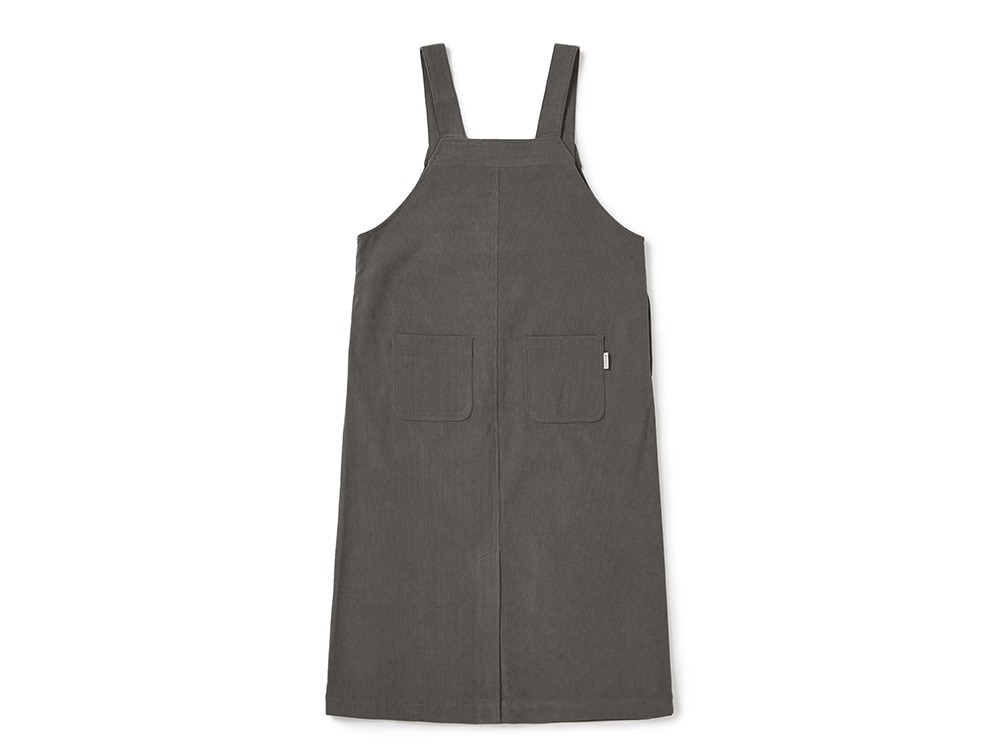 Corduroy Women's Overall Dress S DARK GREY